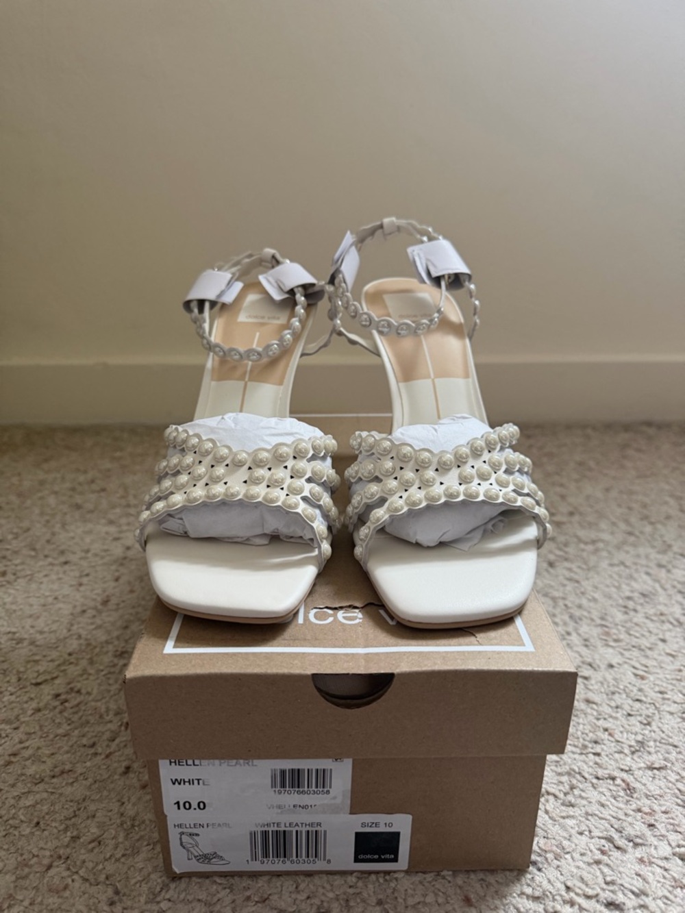 ✨ Dolce Vita Hellen Pearl Heels – White | Size 10 | NIB ✨